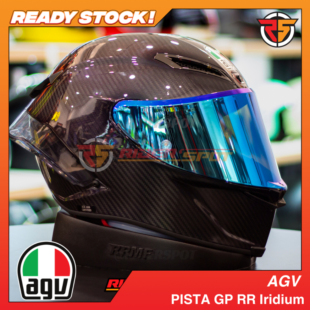 Helm Motor AGV Pista GP RR Iridium 22.06 Full Face Helmet Italy Tour
