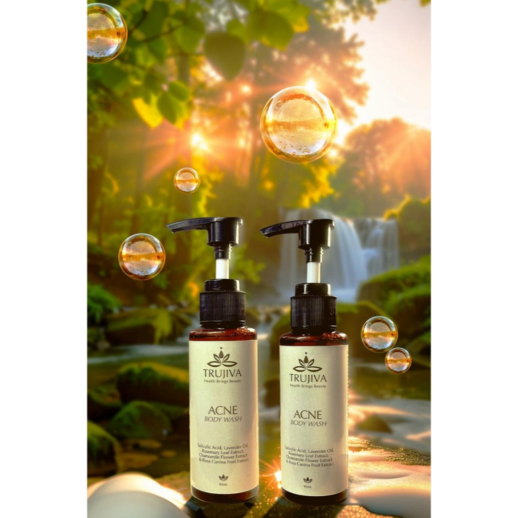 Trujiva Acne Body Wash  Salicylic Acid, Levender Oil, Rosemary Leaf Extract, Chamomile  Flower Extra