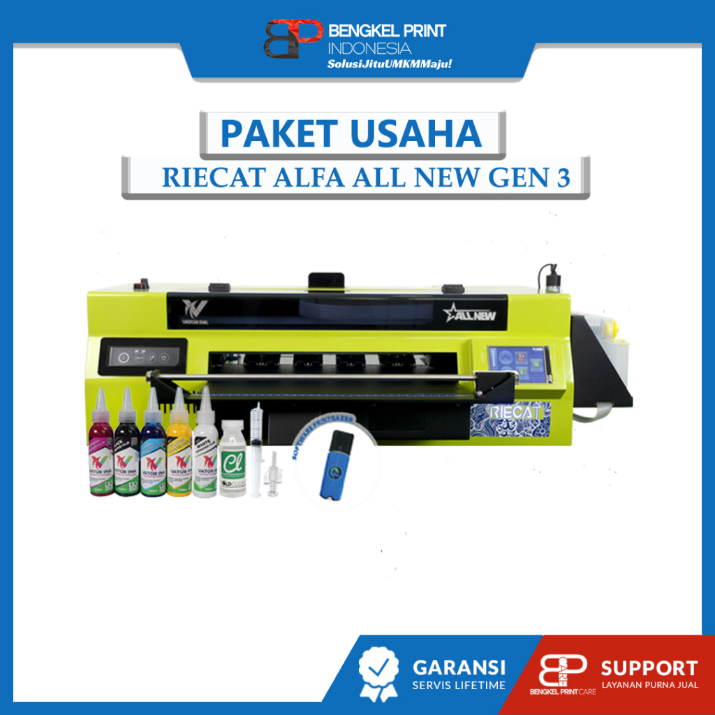 Paket Usaha Sablon DTF | Paket Mesin Riecat Alfa All New Gen 3