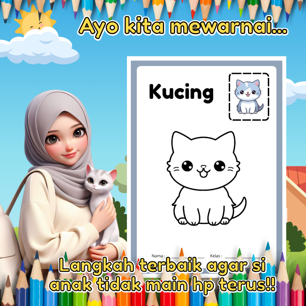 

50 LEMBAR MEWARNAI/KERTAS WARNA/COLORING/KERTAS GAMBAR ANAK UKURAN A5 HVS 80 GRAM