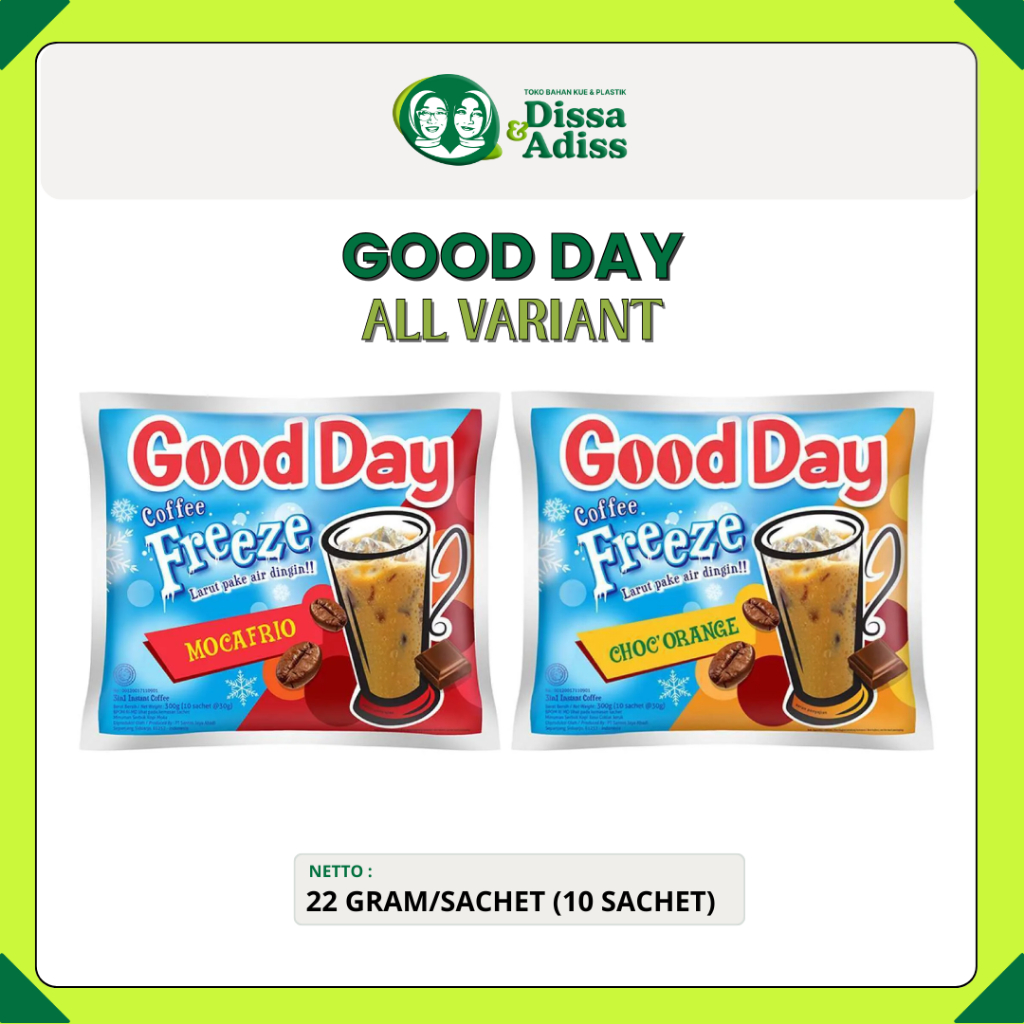 

Good Day Freeze Mocafrio RENTENG Sachet @10 PCS / MINUMAN SERBUK SACHET - Tobaqdissa