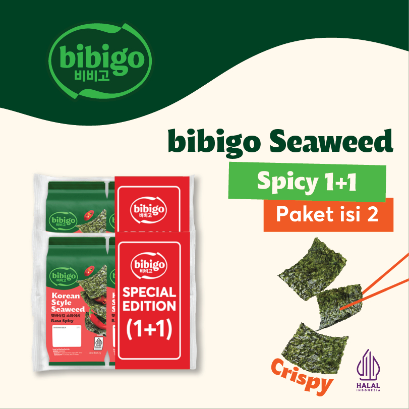 

Twinpack - bibigo Korean Style Seaweed Spicy 4 Gram (1+1)