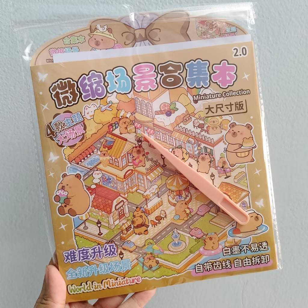 

STIKER LUCU STIKER CAPY BARA Sticker 3D Capybara miniature - stiker dekorasi ruangan lucu viral - mainan edukatif anak