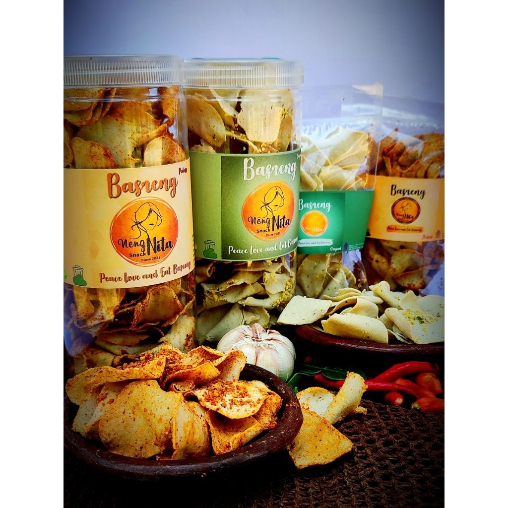 

Keripik Basreng pedas daun jeruk 250g dan 500g