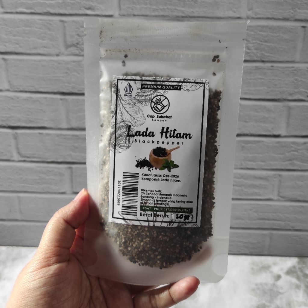 

Rempah Lada Hitam Kasar 50gr / Black Pepper - Rempah JSR / Nora Healthy Food