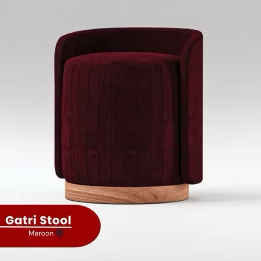 Gatrri Stool, Kursi meja rias bulat dengan senderan