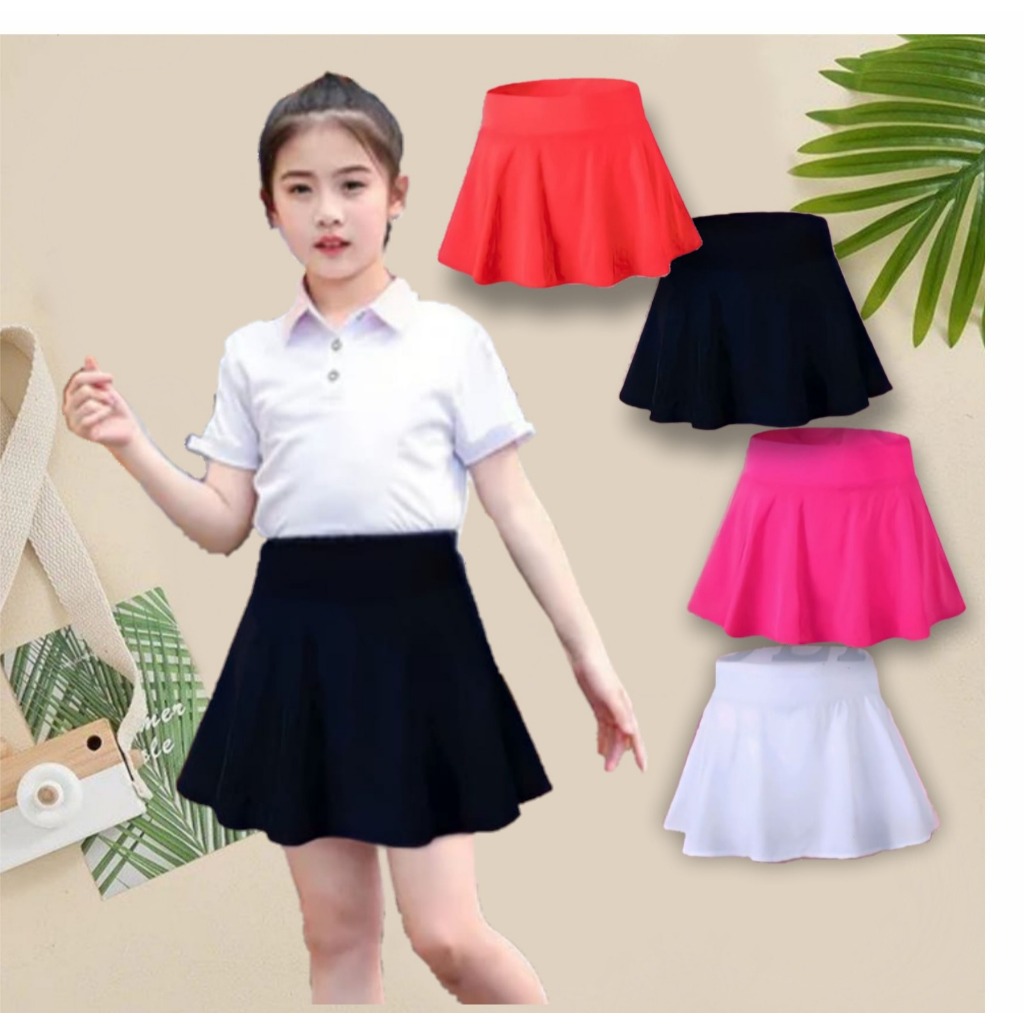 Rok korea polos Anak Terbaru Viral Rok Anak Pendek Rok Payung 1-10 Tahun Scuba Yang Lagi Viral Rok A