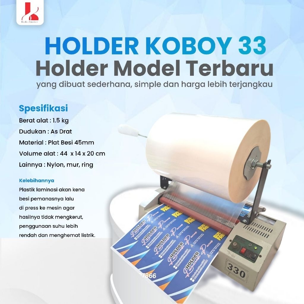 

Dudukan Laminasi Panas Roll 2 in 1 (Reseller)