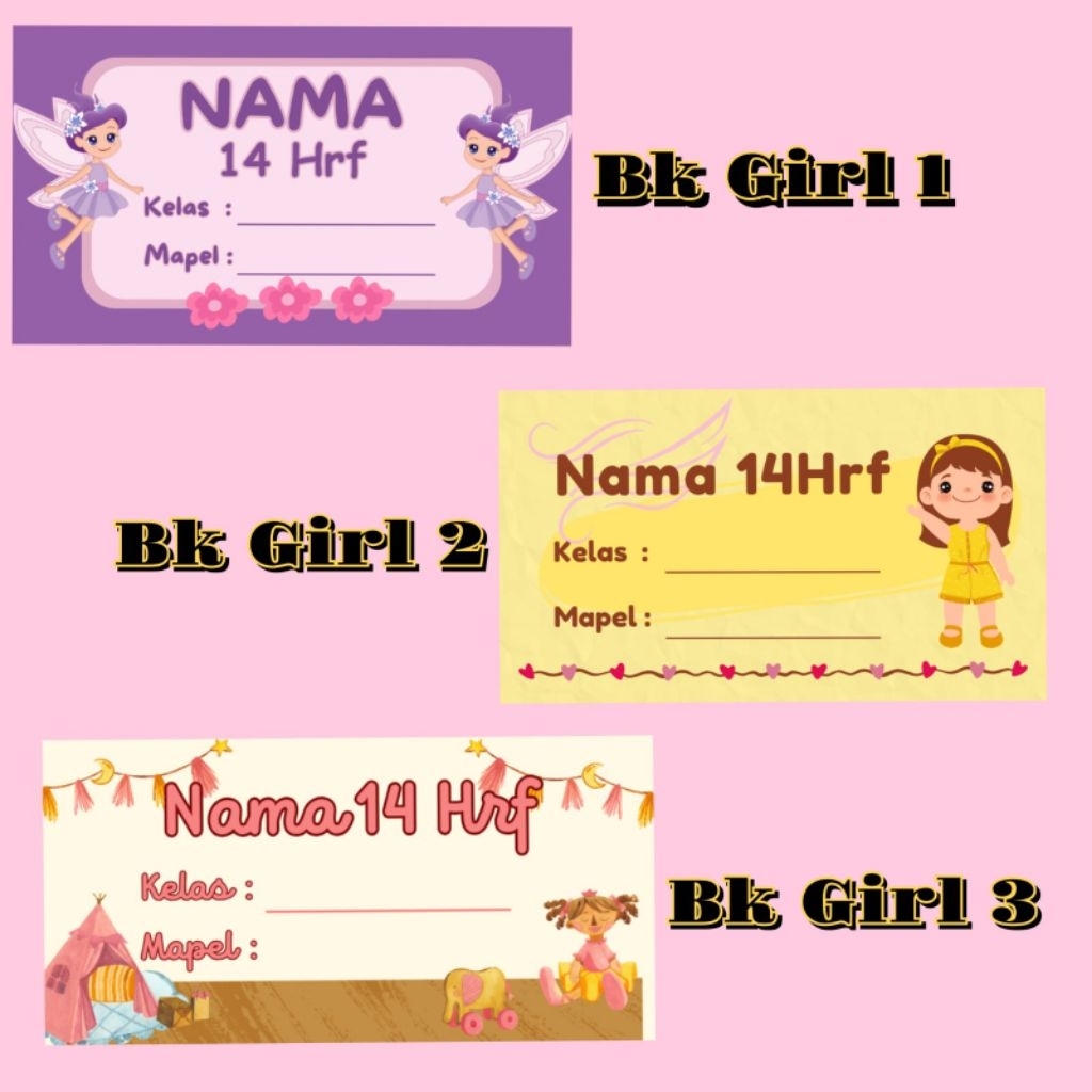 

Label Stiker Nama Buku Tulis Buku Pelajaran Sekolah Cute Futsal Basket Alien Stitch