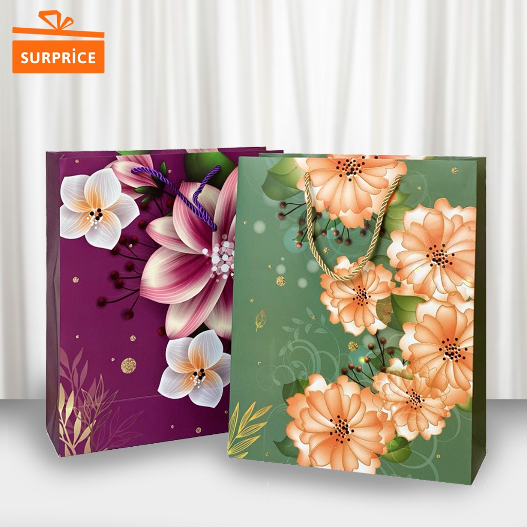 

Surprice Paper Bag Tali Big Flower 26x32x10cm / Goodie Bag / Tas Kado / Paperbag