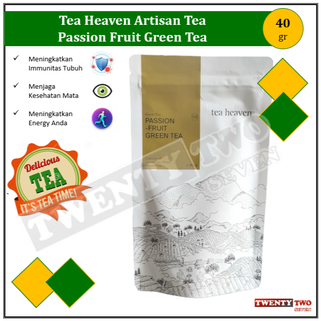 

[6 X]Tea Heaven Artisan Tea Passion Fruit Green Tea 40 gr