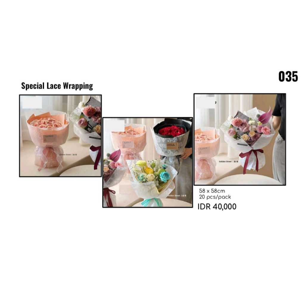 

MY Supplies - Flower Wrapping Lace Special Kain Bungus Buket Bunga Hiasan