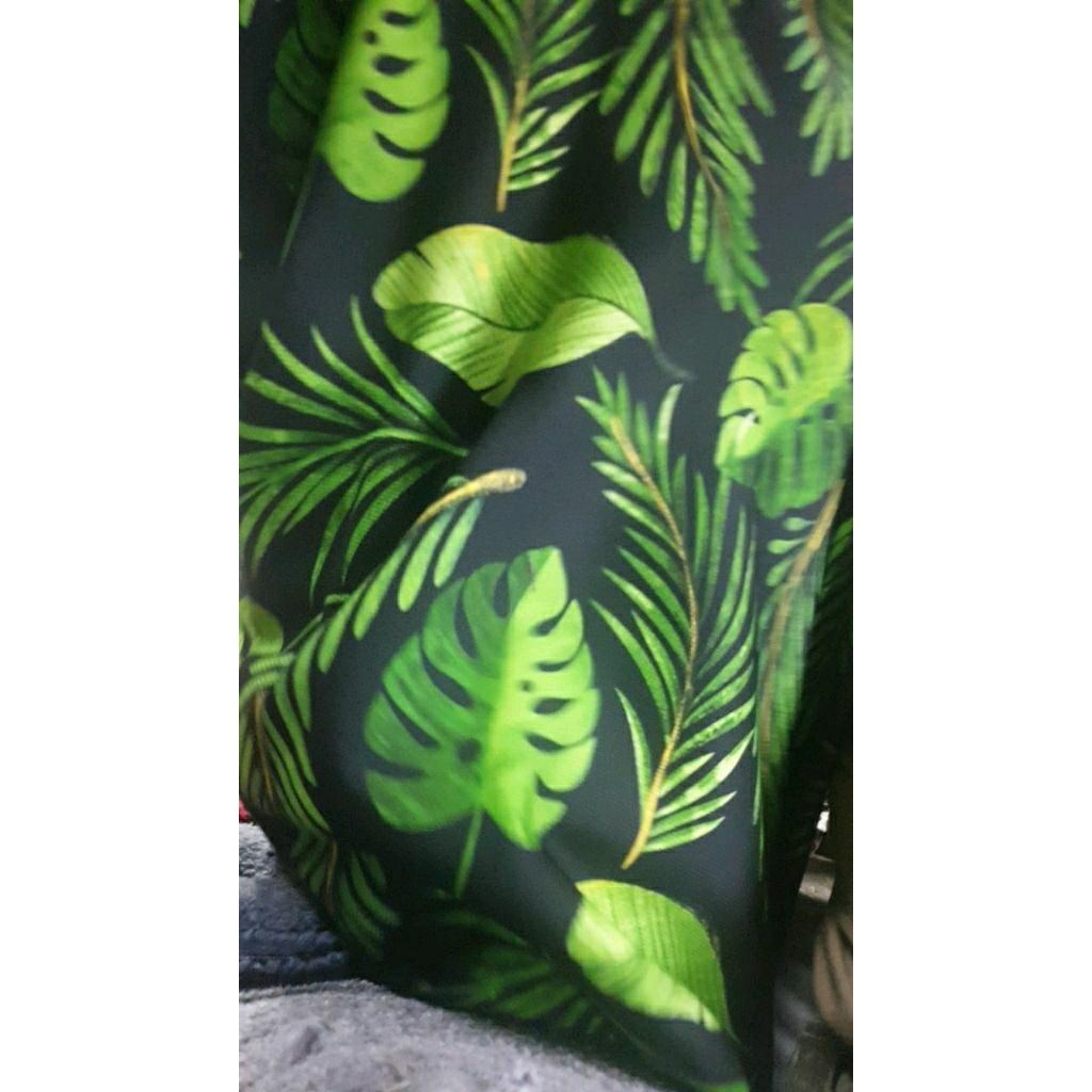kain sofa brill regency - motif daun monstera - kursi, bantal kursi, beanbag, stool, dll