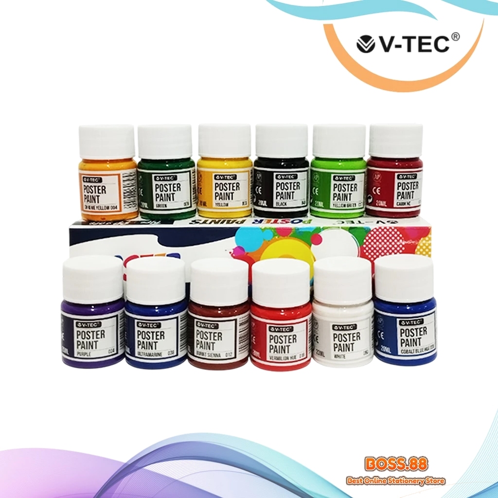 

CAT POSTER 12 WARNA V-TEC 20 ML (1 SET)