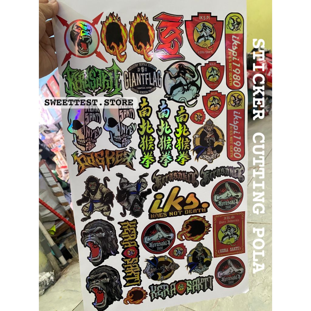 

STICKER CUTTING IKS KERA SAKTI, STIKER IKS, STIKER CUTT POLA SIAP TEMPEL, STICKER CUTTING HOLOGRAM PELANGI, STIKER DISTRO IKS KERA SAKTI, STIKER CUSTOM