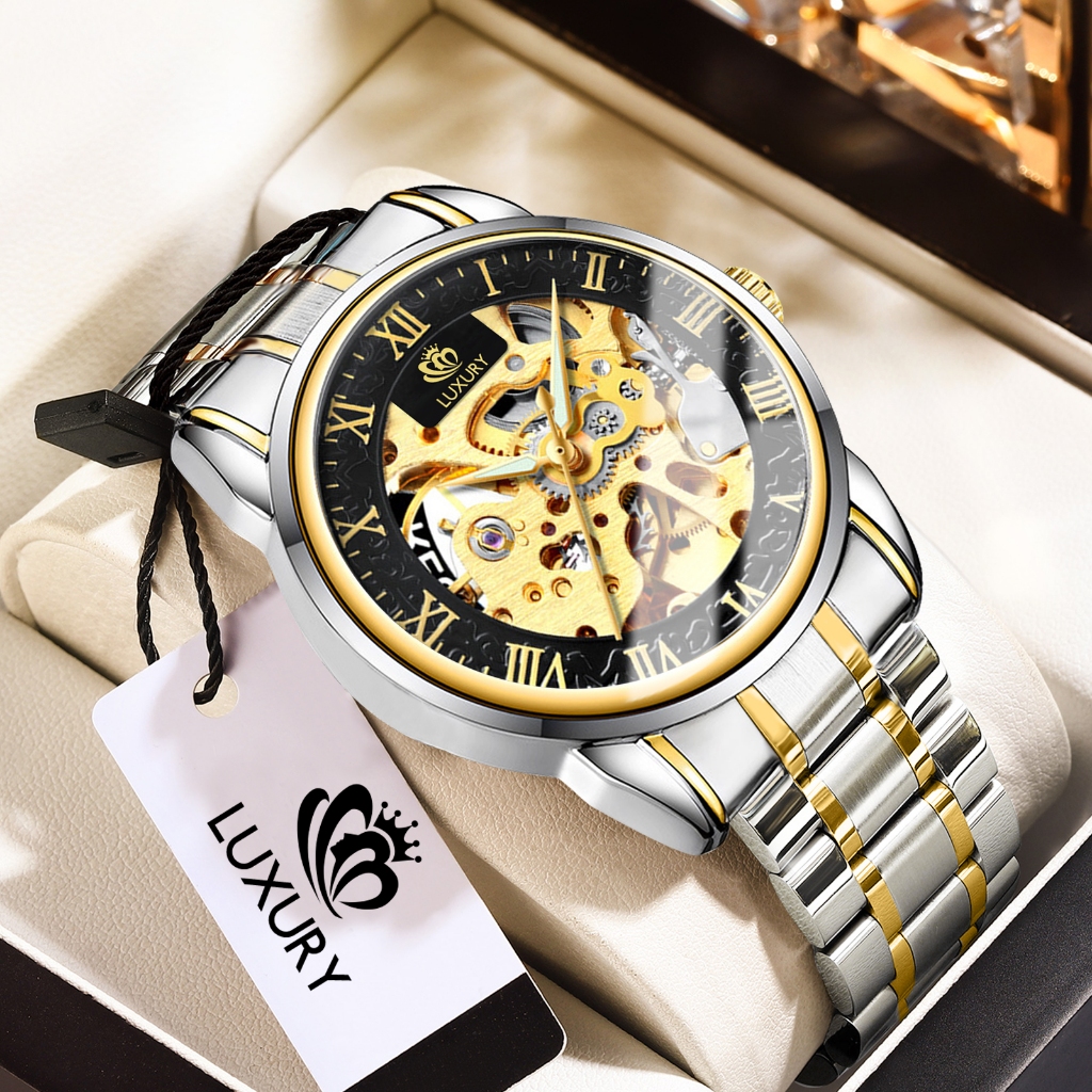 COD Jam Tangan Pria Automatic LUXURY Tanpa Baterai Tahan air C19 Movement Automatic Watch Men