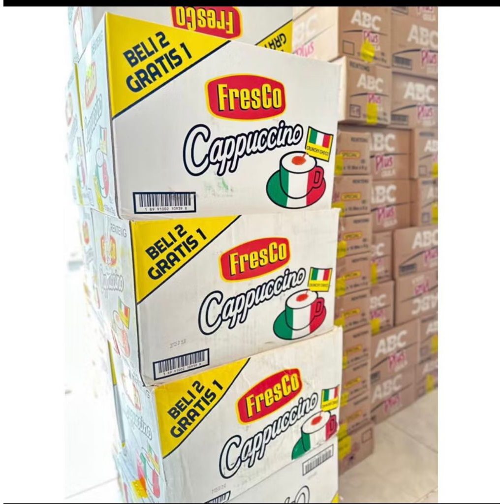 

1 karton FRESCO CAPPUCINO isi 150sachet ( 10rtg x 15sachet )