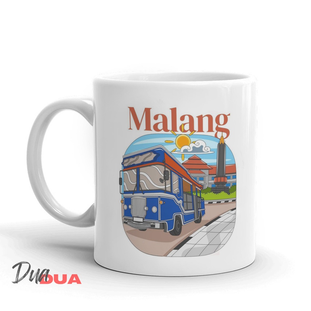 Mug Iconic Kota Malang Indonesia Gelas Souvenir Khas Malang