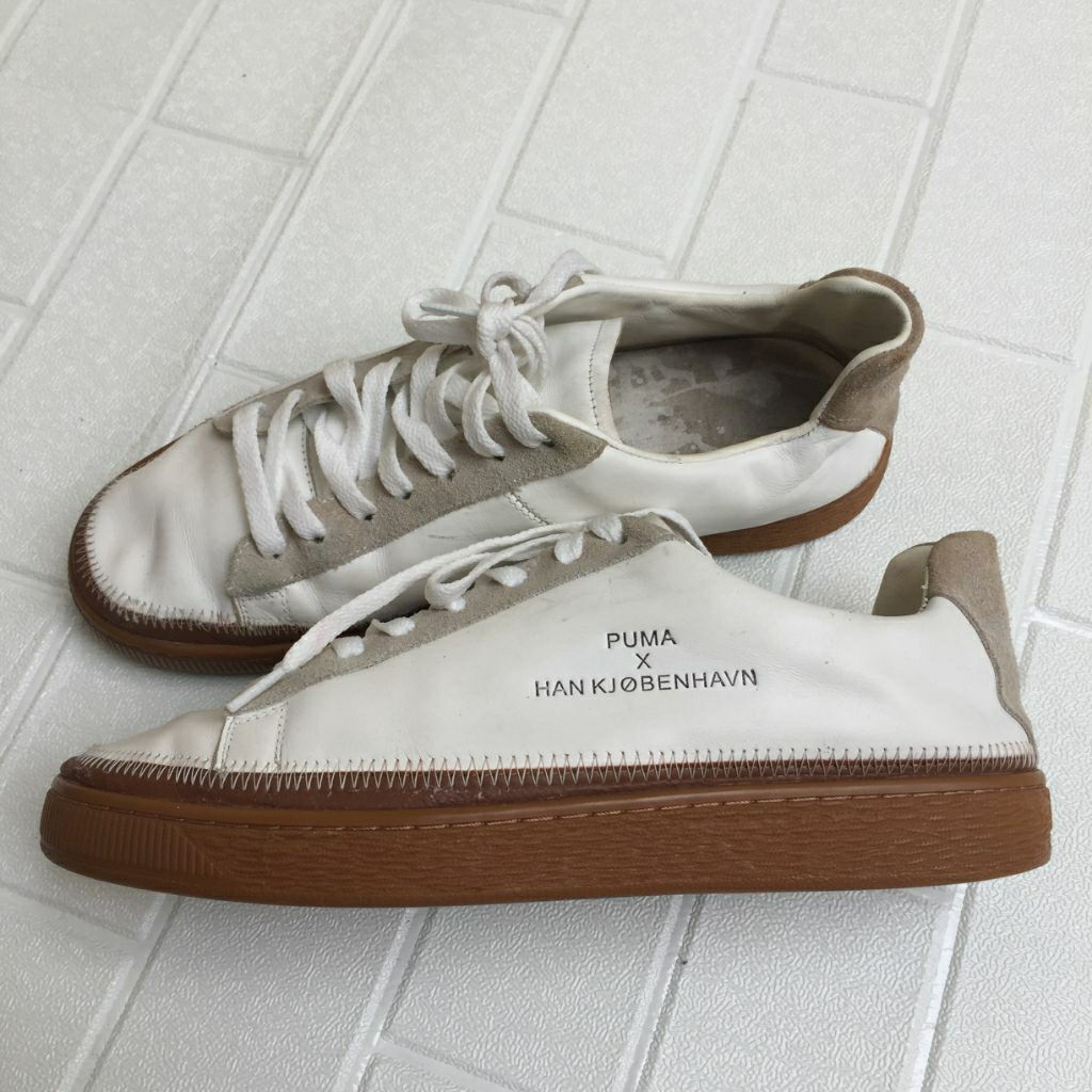 SEPATU CASUAL LEATHER X HAN KJOBENHAVN WHITE SIZE 41/42 ( 26 CM )