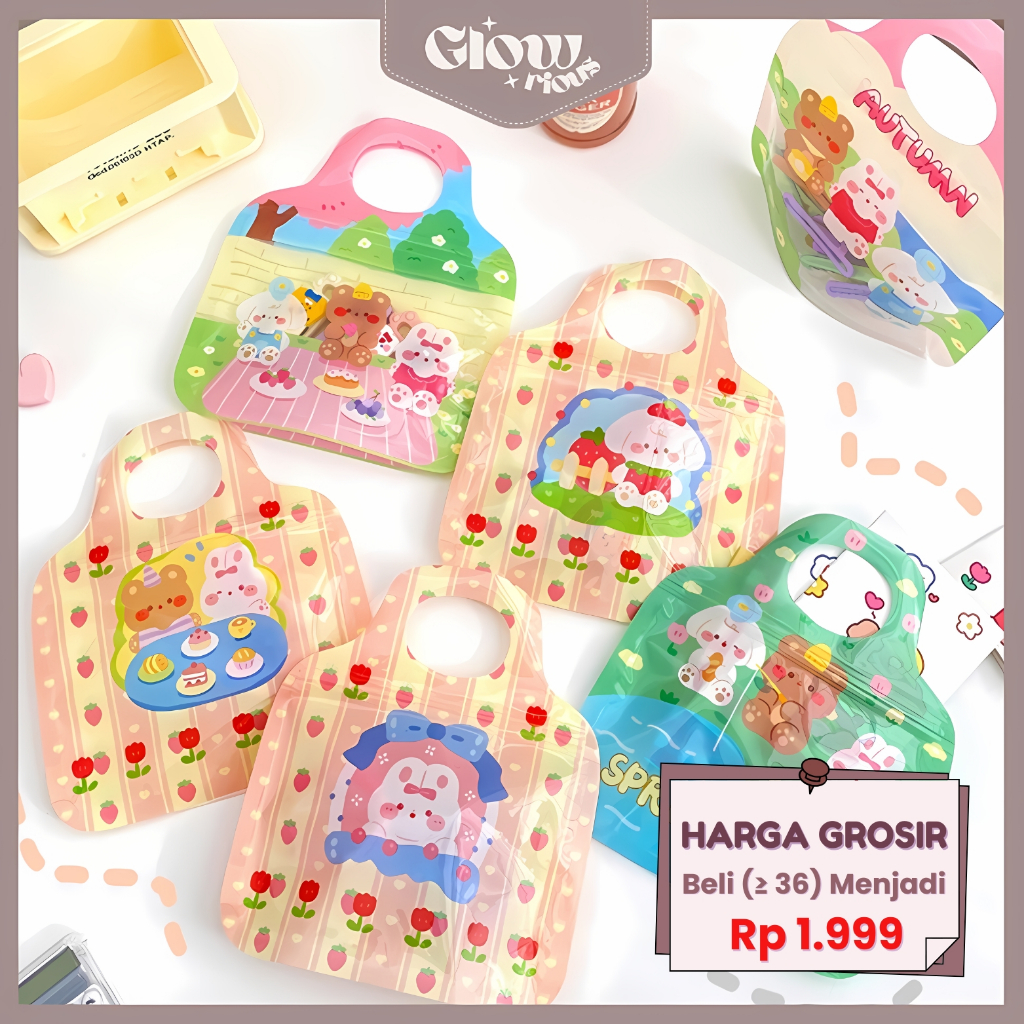 

GR Kantong Plastik Zipper Souvenir Lucu / Ziplock Permen Biscuit Goodie bag Plastik Anti Air ST24