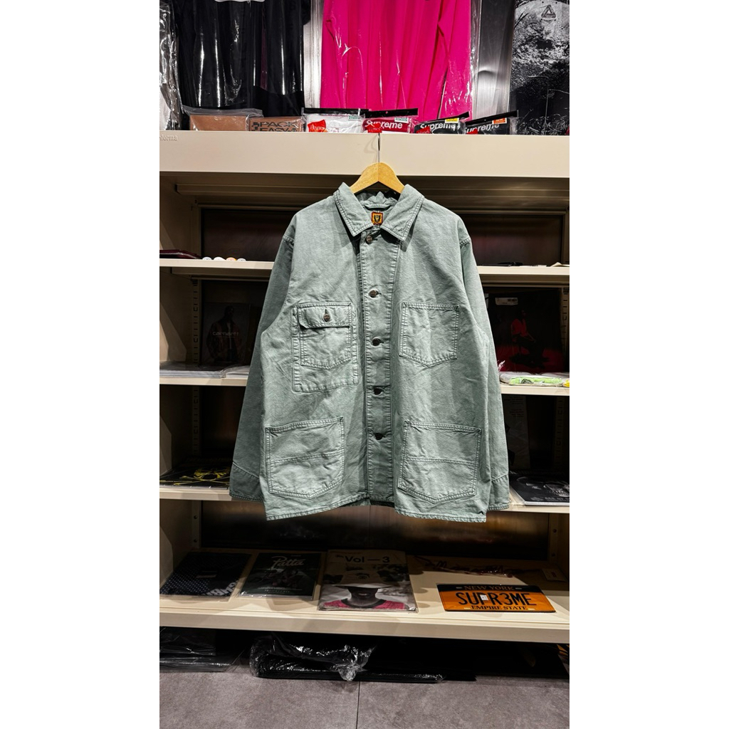 GARMENT DYED COVERALL JACKET (GREEN)