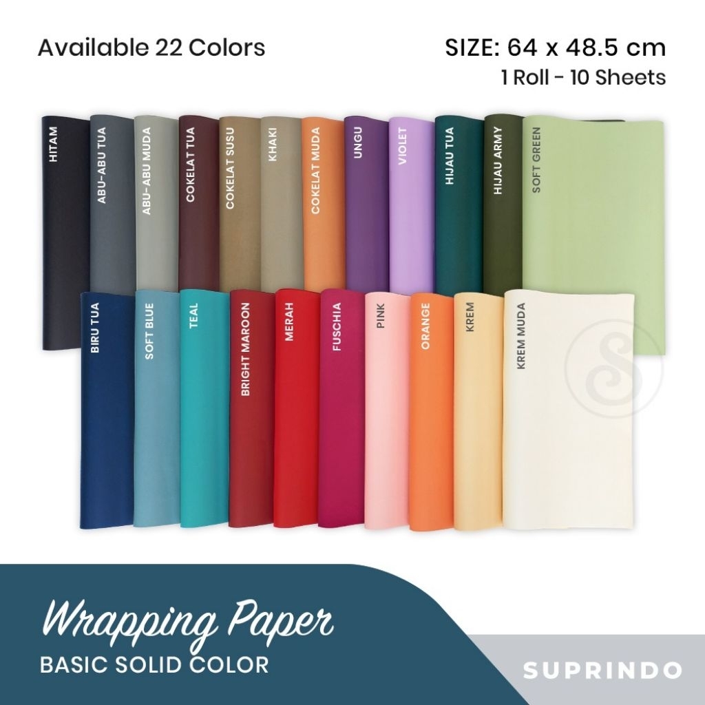 

VINDO KERTAS KADO POLOS 1 ROLL (10 LEMBAR)