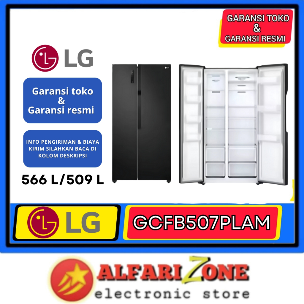 LG GCFB507PLAM Kulkas side by side LG GCFB507 Kulkas 2 pintu Hitam 566 liter Inverter