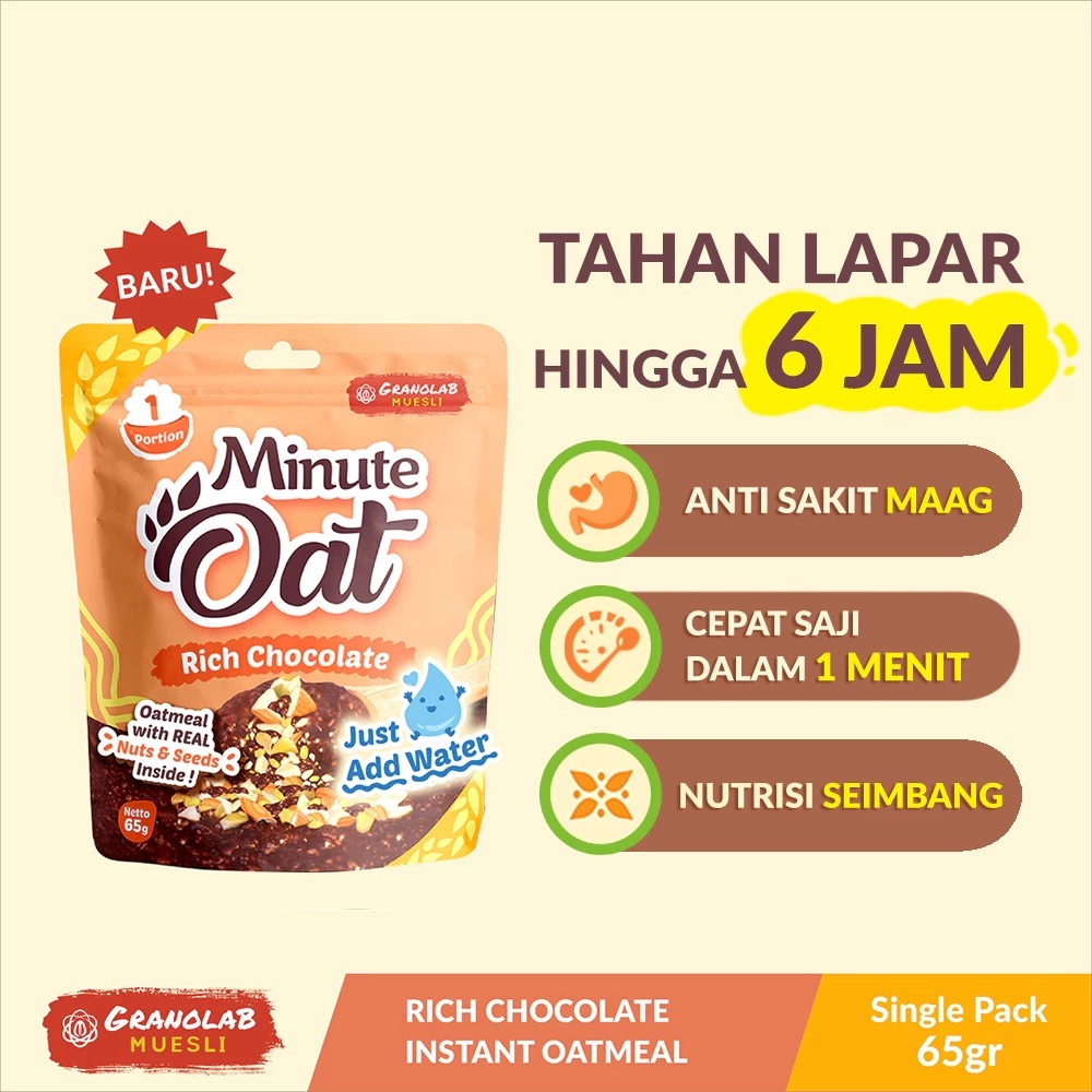 

Instant Oatmeal Minute Oat Rich Chocolate 65gr