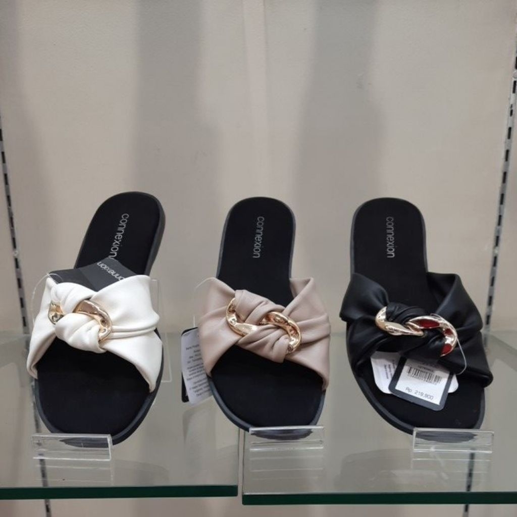 CONNEXOIN SANDAL FLAT SLOP WANITA PROMO ORIGINAL MATAHARI