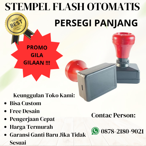 

STEMPEL FLASH OTOMATIS PERSEGI PANJANG