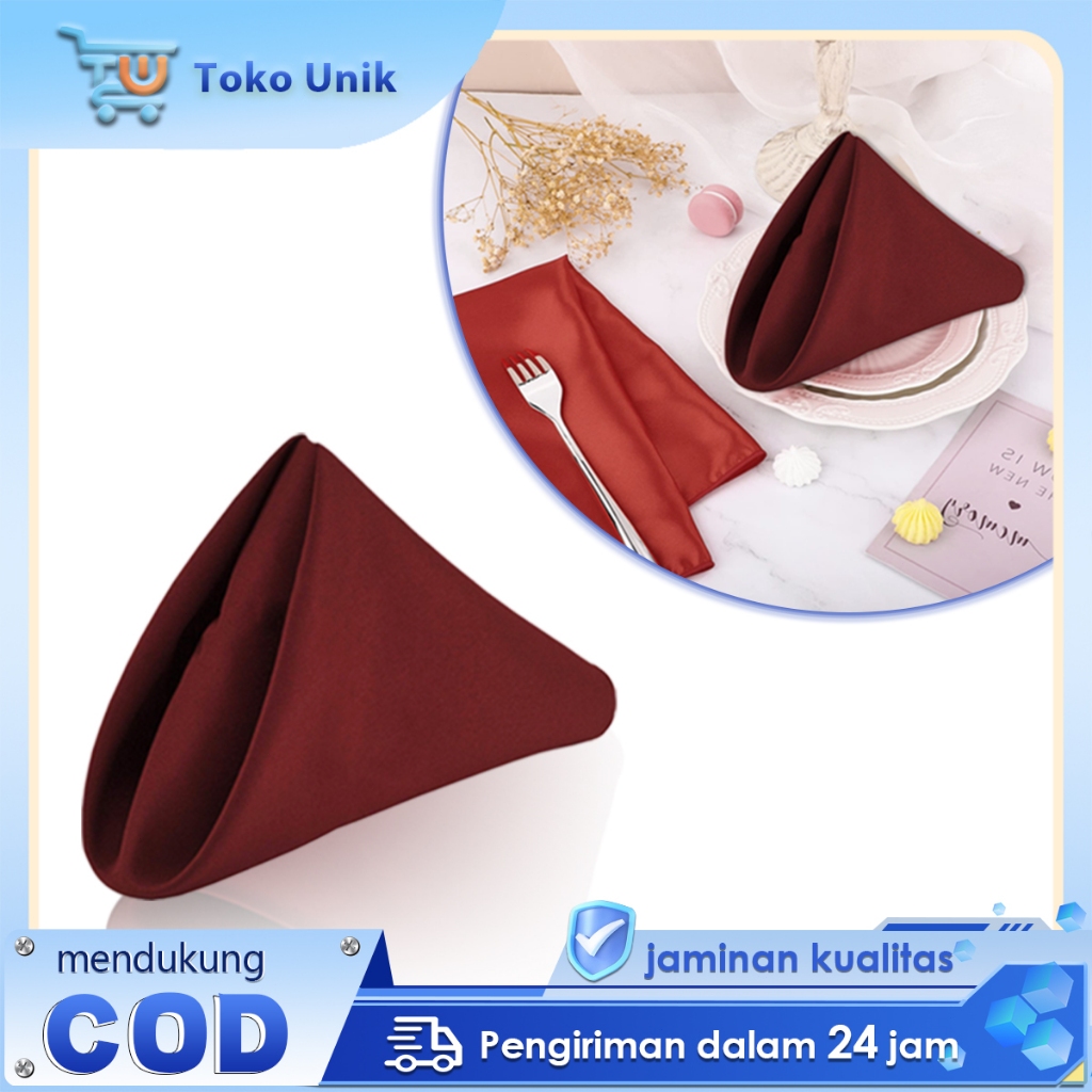 Serbet Napkin Full Cotton 43*43cm  Table Napkin Serbet Makan Untuk Hotel Restoran Cafe Rumah Makan