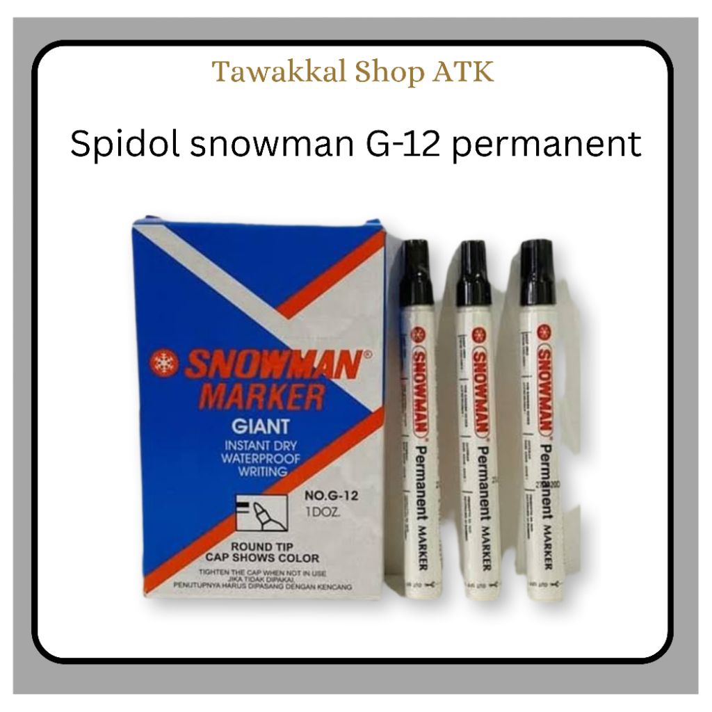 

SPIDOL PERMANENT SNOWMEN G-12/spidol permanen hitam