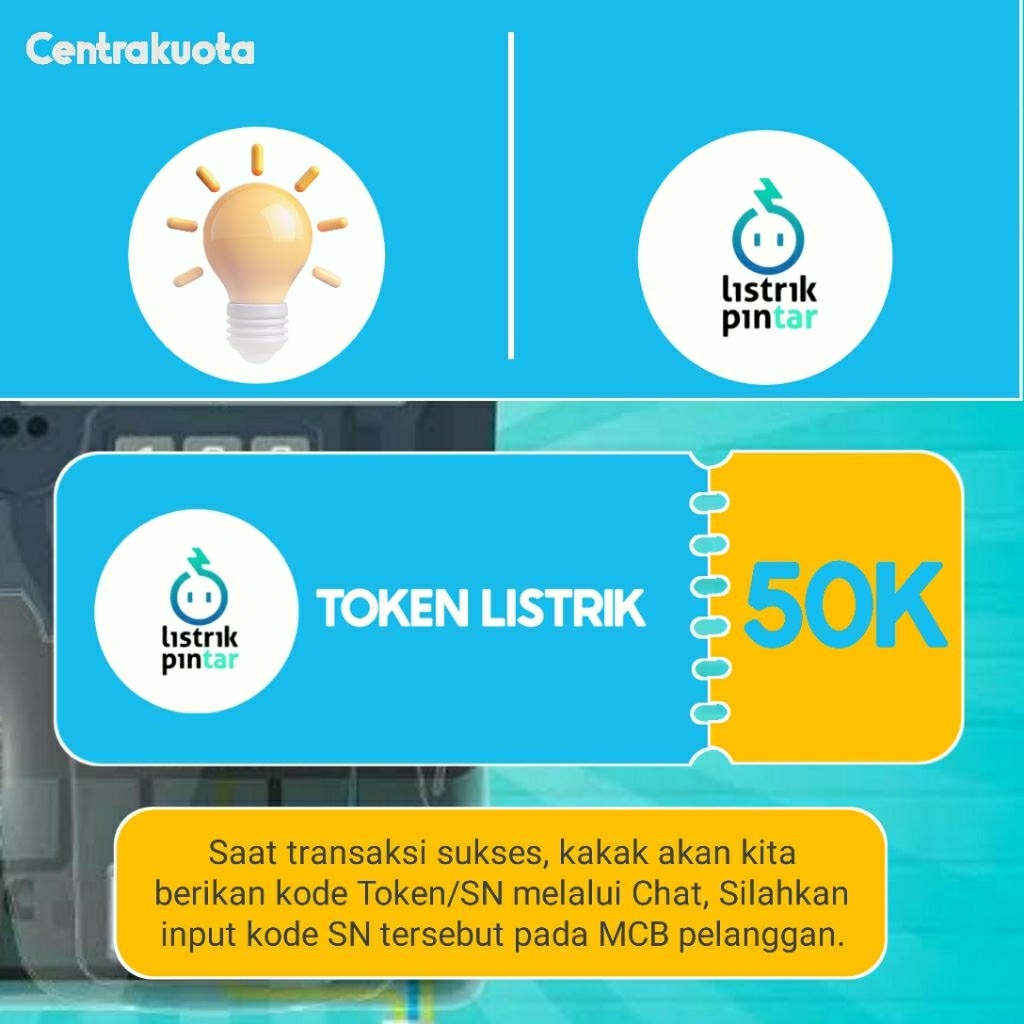Pulsa Listrik 50k Termurah/Token Listrik 50k/Pulsa Listrik Isi Ulang 50k Murah