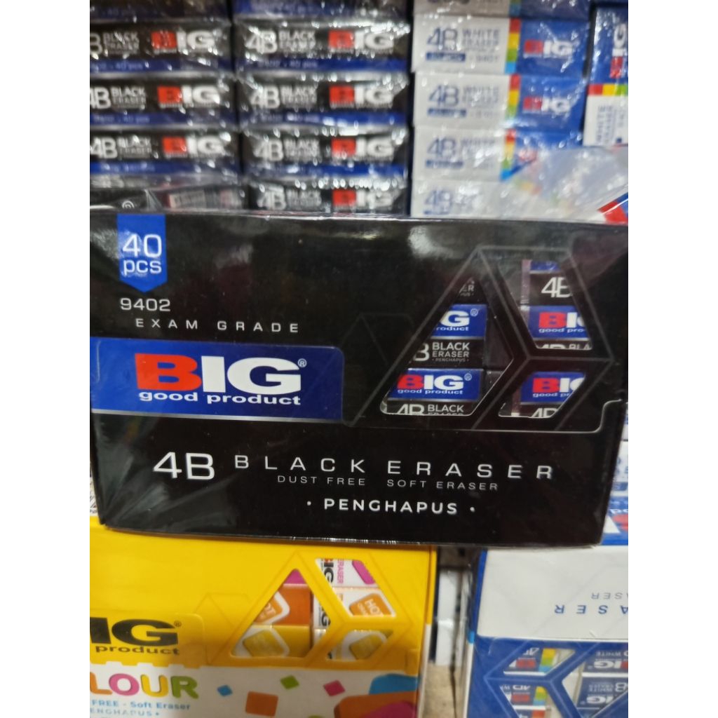

1 pack 40pcs Penghapus Big / stip Greebel hitam / penghapus Greebel hitam