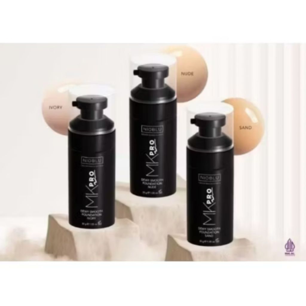 FOUNDATION Nioblu Jafra MKPRO Dewi Smooth Foundation Ivory & Nude