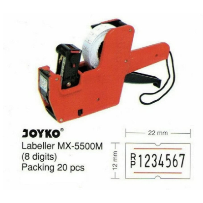 

DIJAMIN ORIGINAL Alat Label Labeller Harga Joyko 1 Baris 8 Digit MX-5500M