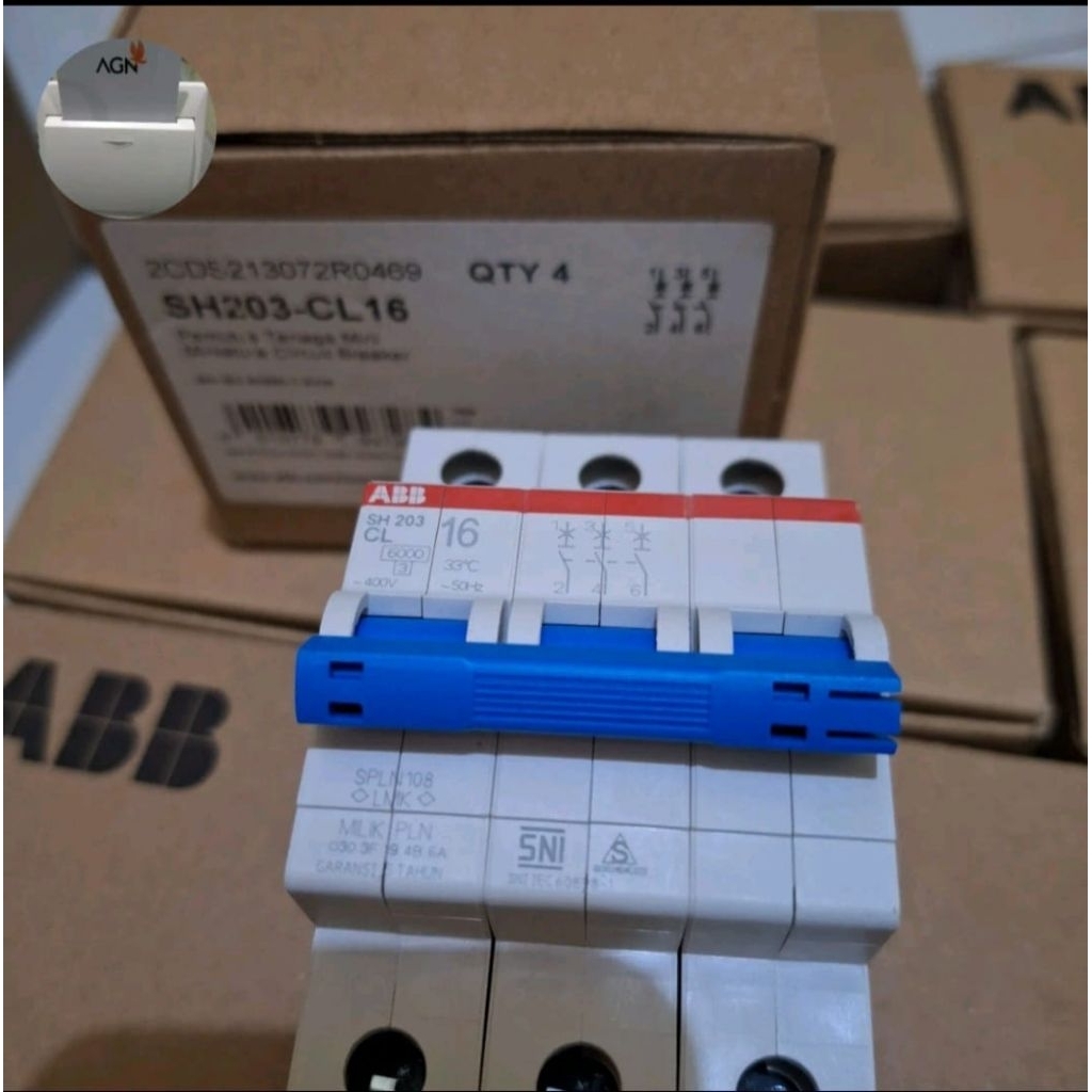 mcb abb standar PLN 16a 3phase