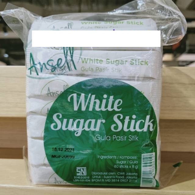 

[oddsolshop] pekanbaru/Ansell White Sugar Stick 60 PCS / Gula Pasir Stik