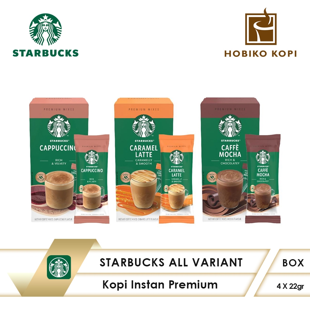

Starbucks Kopi Instan Premium All Variant Box 23g x 4pcs - Kopi Susu Sachet Instan