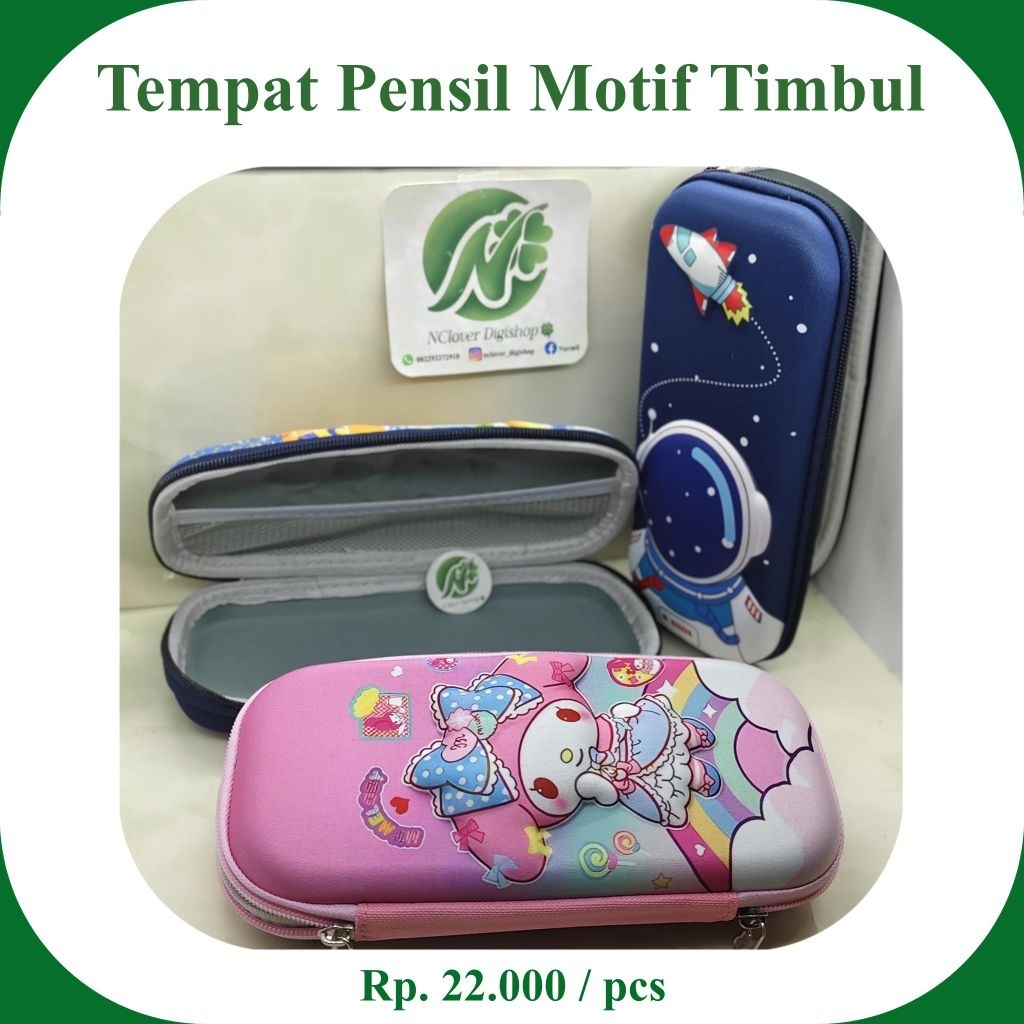 

Tempat Pensil Resleting Motif Timbul