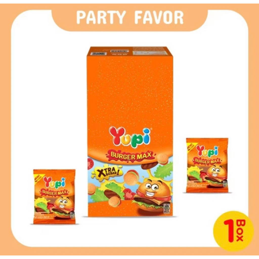

Permen Yupi Burger Max Extra Besar ( 1 Box Isi 12 Pcs )