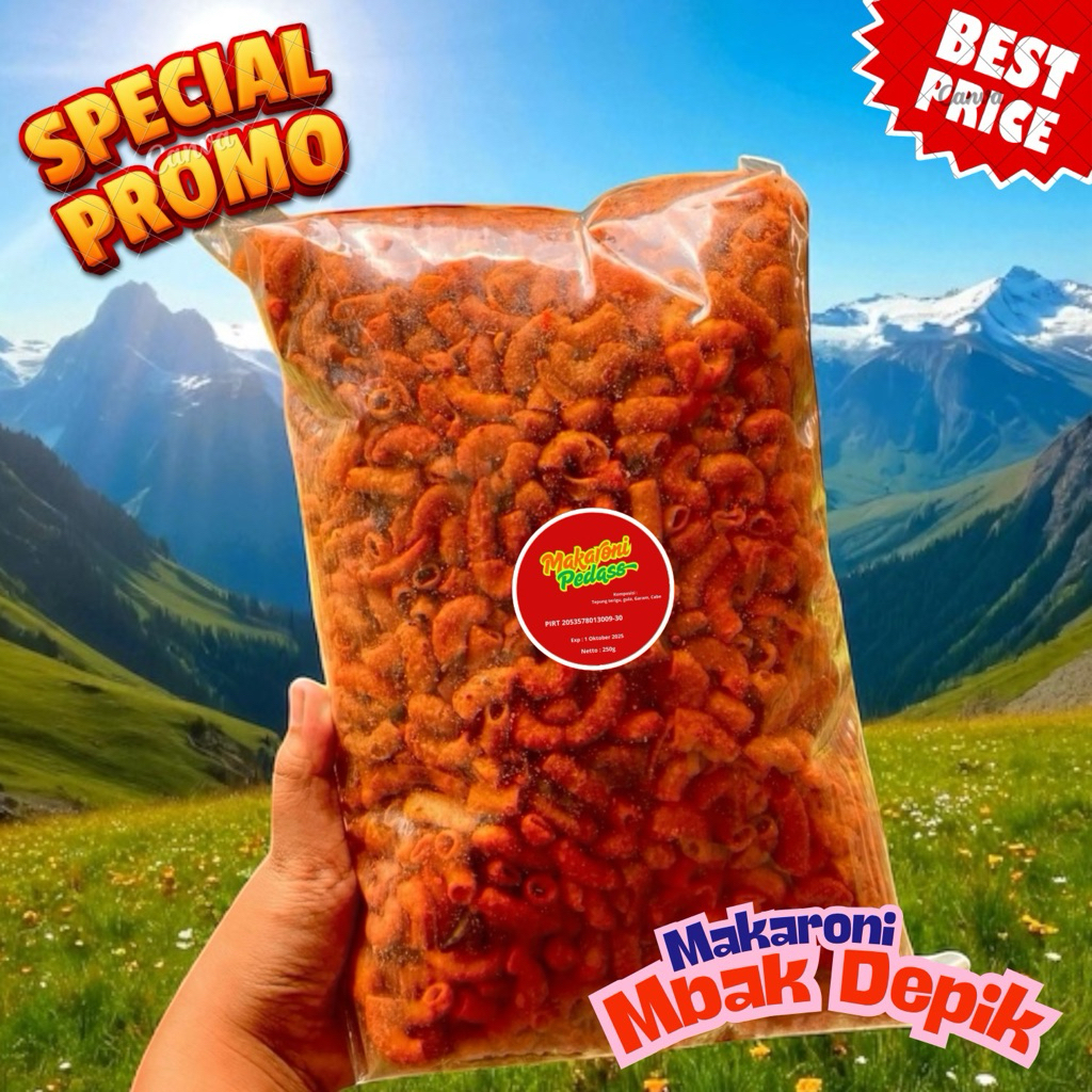 

Makaroni Pedas 1/4kg Makanan Ringan Renyah Level Pedas Bisa Request Rasa Cocok Untuk Oleh-Oleh Kekinian
