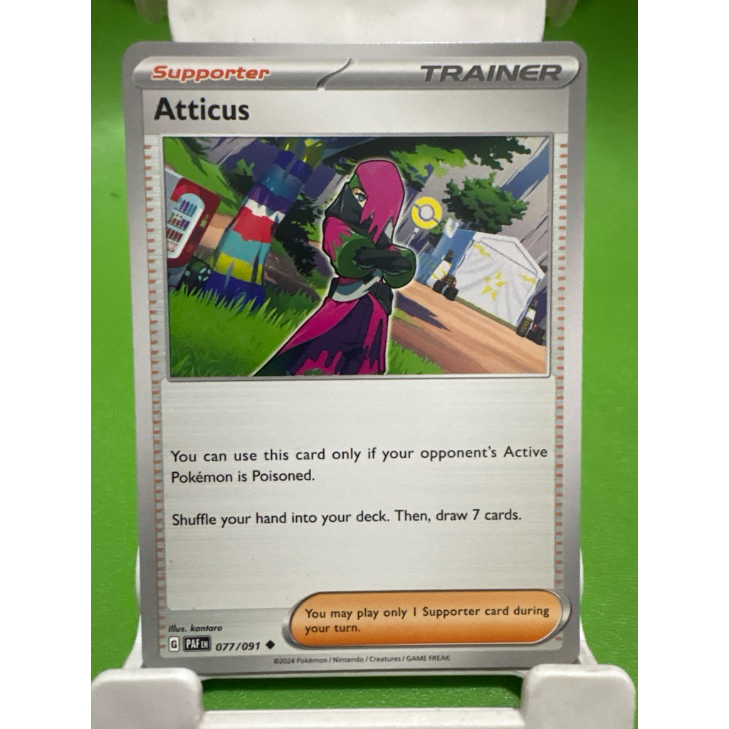kartu pokemon original common atticus paf 077/091