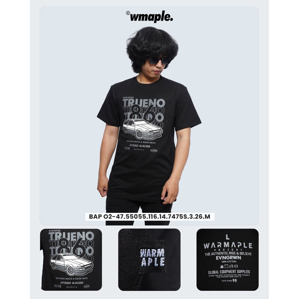 T-Shirt WARMAPLE - KAOS DISTRO 100% ORIGINAL