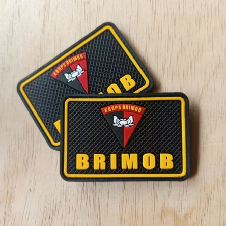 BDU TACTICAL patch rubber logo KORPS BRIMOB kotak / POLISI / POLRI / rubber patch brimob / karet vel