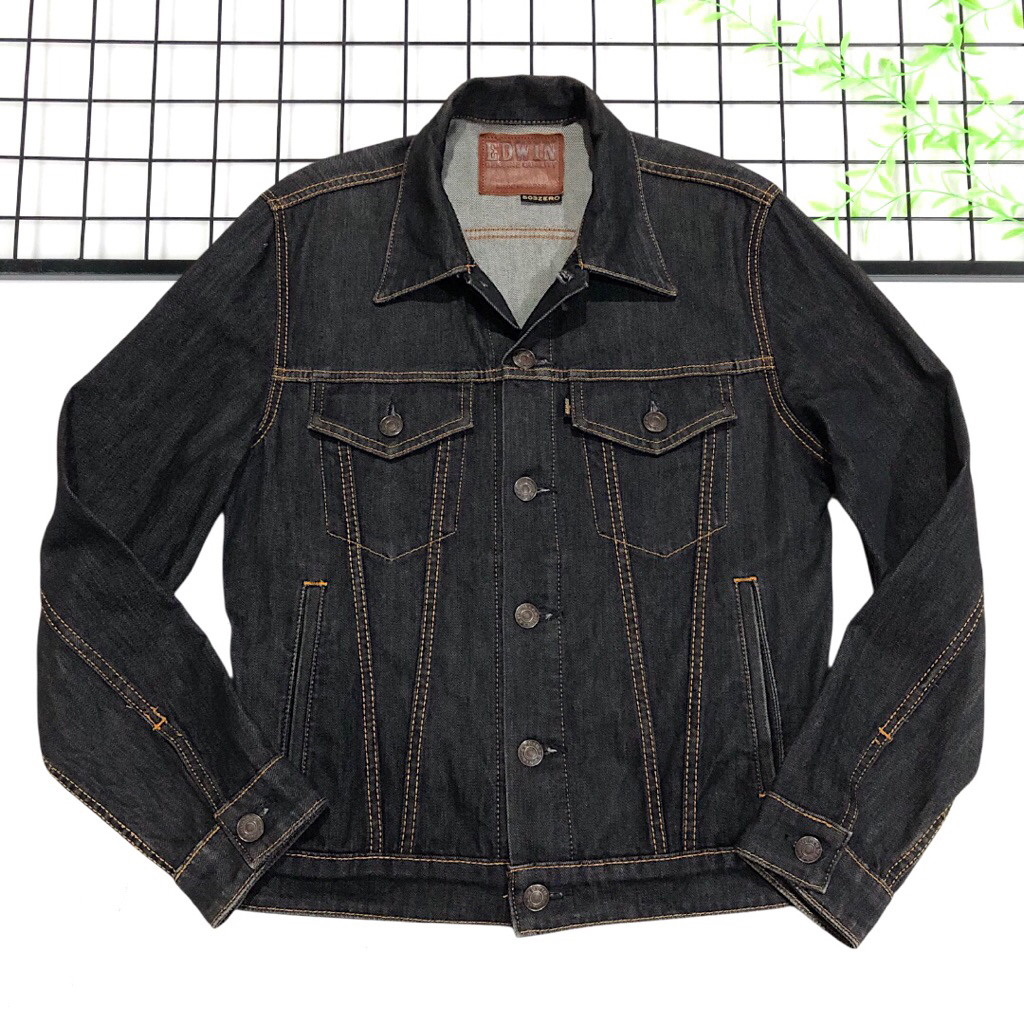 Jaket Denim Edwin Black indigo size m second