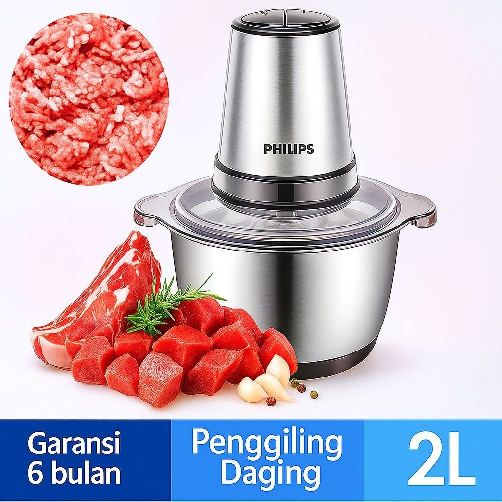 Cover / Blender penggiling daging 2L berbahan stanlis 400 watt