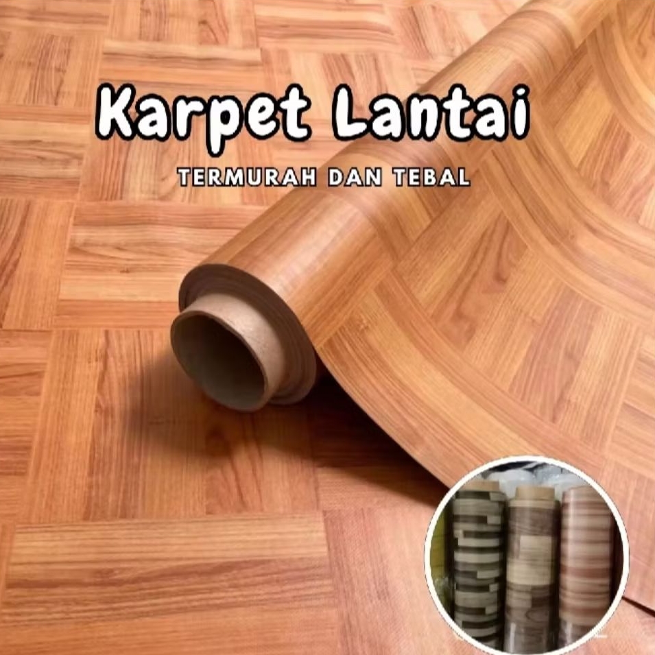 KARPET/PERLAK LANTAI PLASTIK MOTIF | KARPET LANTAI VINYL | KARPET VINYL GULUNGAN/LANTAI&MEJA