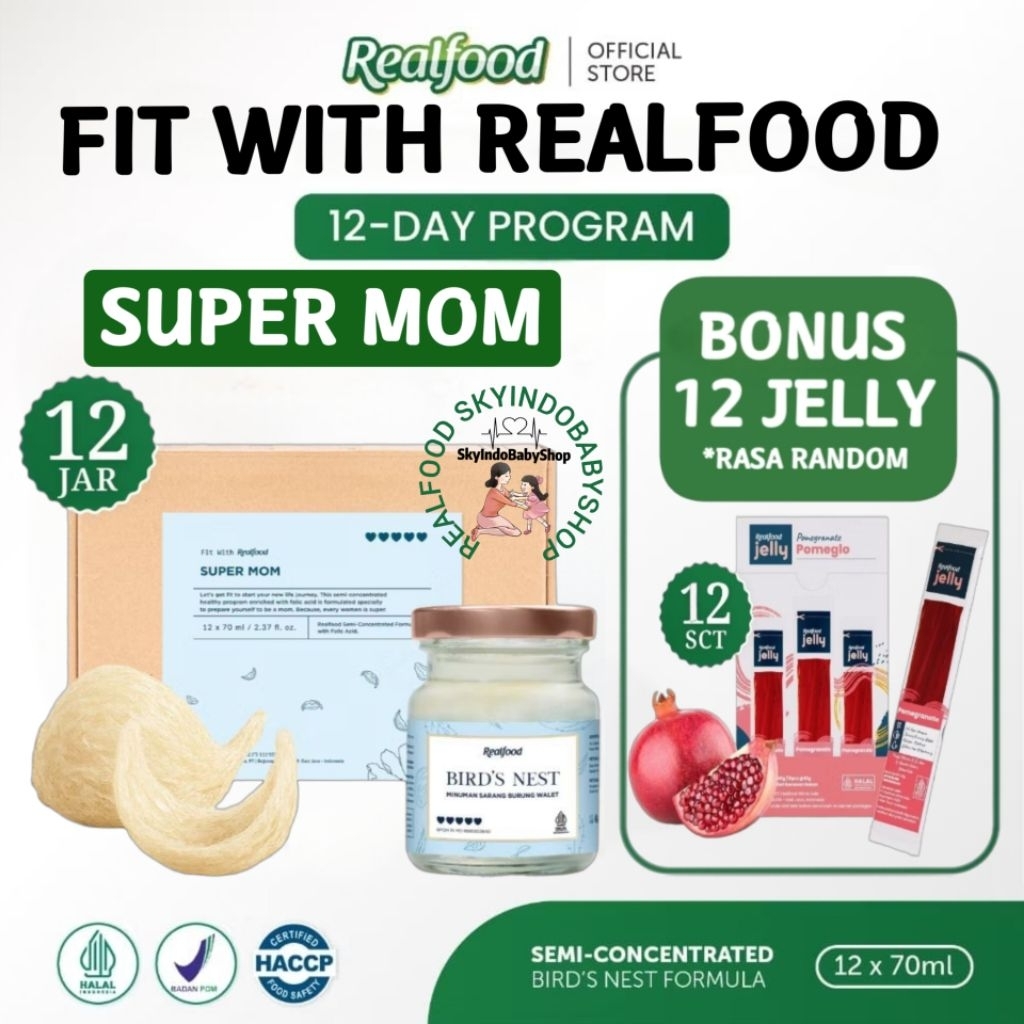 

Realfood Super Mom Promil 6 Botol & 12 Botol Bonus Jelly ( Minuman Sarang Burung Walet ) RSIBS