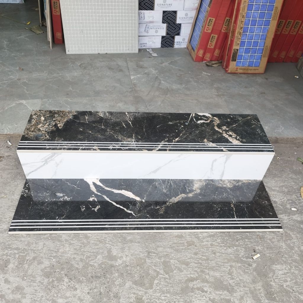 granit tangga custom 30x120/20x120 glazed polish~stepnosing